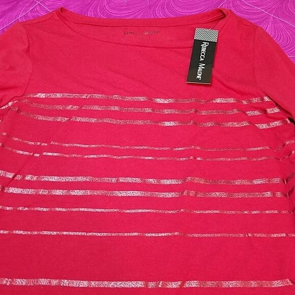 Rebecca Malone red size large shirt NWT - Picture 2 of 5